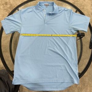 NWOT Peter Millar Summer Comfort Light Blue Golf Polo Shirt Men’s Size Medium